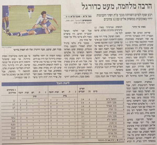 סיקור המשחק בהארץ
