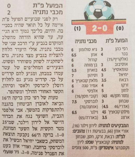 סיקור המשחק במעריב