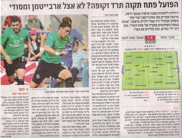 סיקור המשחק מתוך עיתון הארץ.