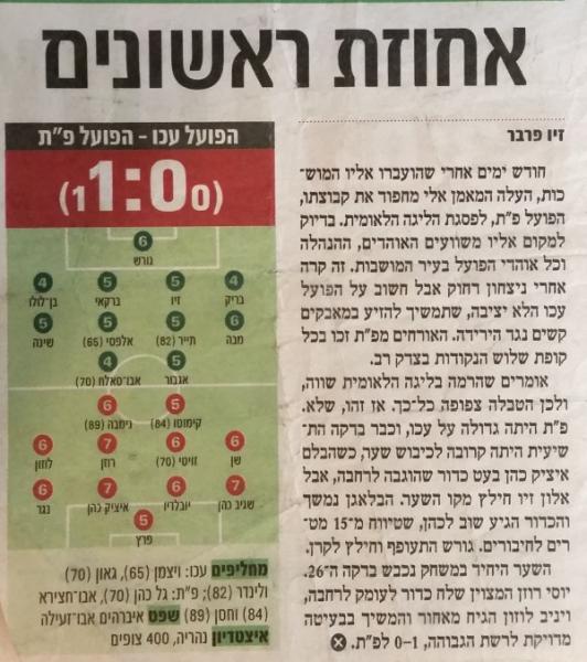 סיקור המשחק במעריב