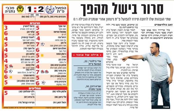 סיקור המשחק בידיעות אחרונות