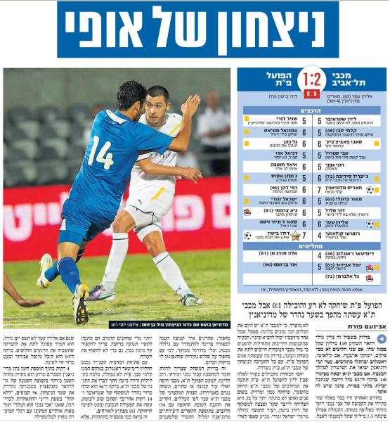 סיקור המשחק בידיעות אחרונות