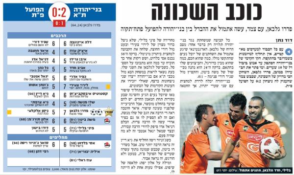 סיקור המשחק בידיעות אחרונות