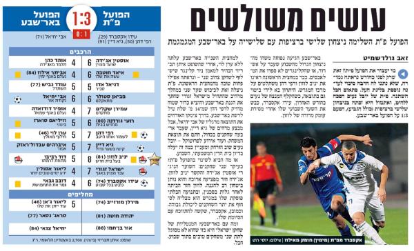סיקור המשחק בידיעות אחרונות