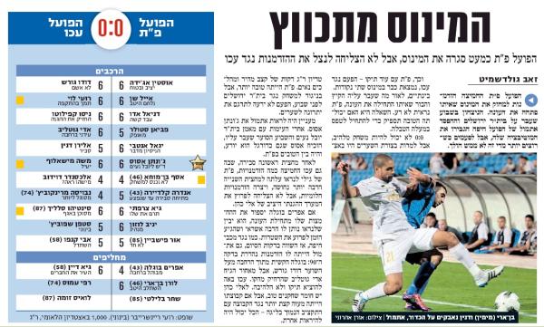 סיקור המשחק בידיעות אחרונות