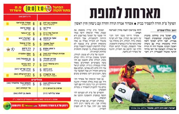 סיקור המשחק בידיעות אחרונות