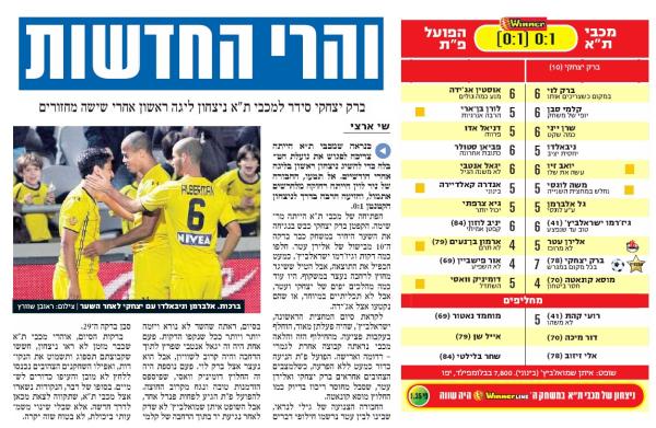 סיקור המשחק בידיעות אחרונות