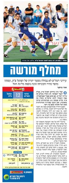 סיקור המשחק בידיעות אחרונות
