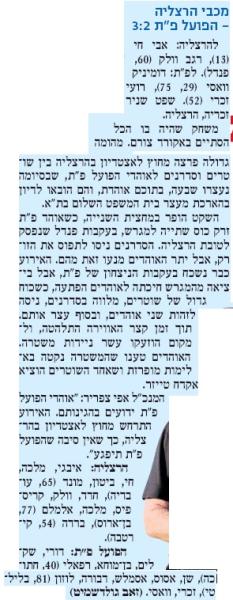 סיקור המשחק בידיעות אחרונות