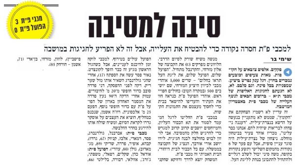 סיקור המשחק בידיעות אחרונות