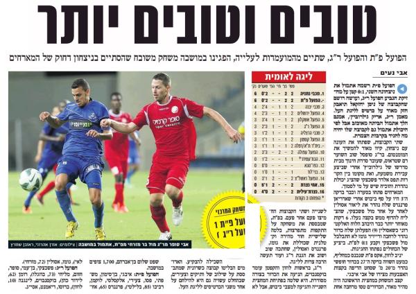 סיקור המשחק בידיעות אחרונות