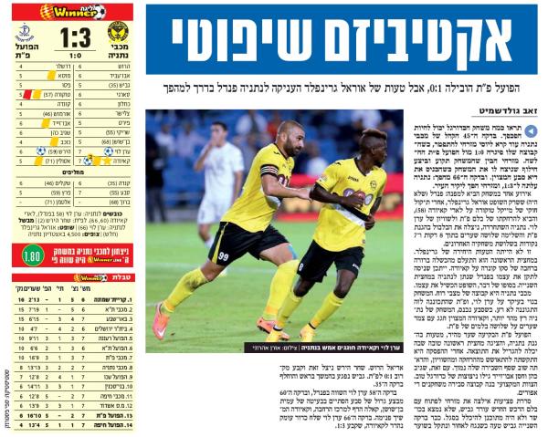 סיקור המשחק בידיעות אחרונות