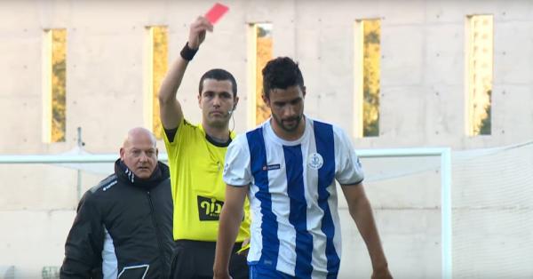2016/17 - מחזור 22 - מכבי שעריים (0:1) - אור ברוך סופג כרטיס אדום